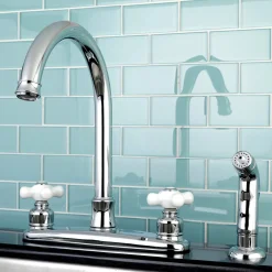 Kingston Brass Victorian 4-Hole Centerset Kitchen Faucet