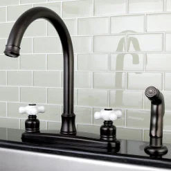 Kingston Brass Victorian 4-Hole Centerset Kitchen Faucet