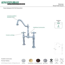Kingston Brass Victorian 2-Hole Vessel Sink Faucet