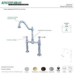 Kingston Brass Victorian Lever-Handle Vessel Sink Faucet