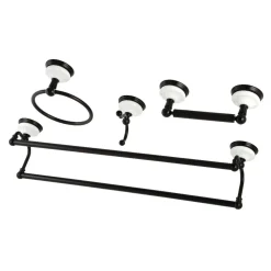 Kingston Brass Victorian 4-Pieces Dual Towel Bar Bathroom Hardware Set