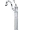 Kingston Brass Victorian Single Handle Vessel Sink Faucet with Optional Cover Plate in Polished Chrome