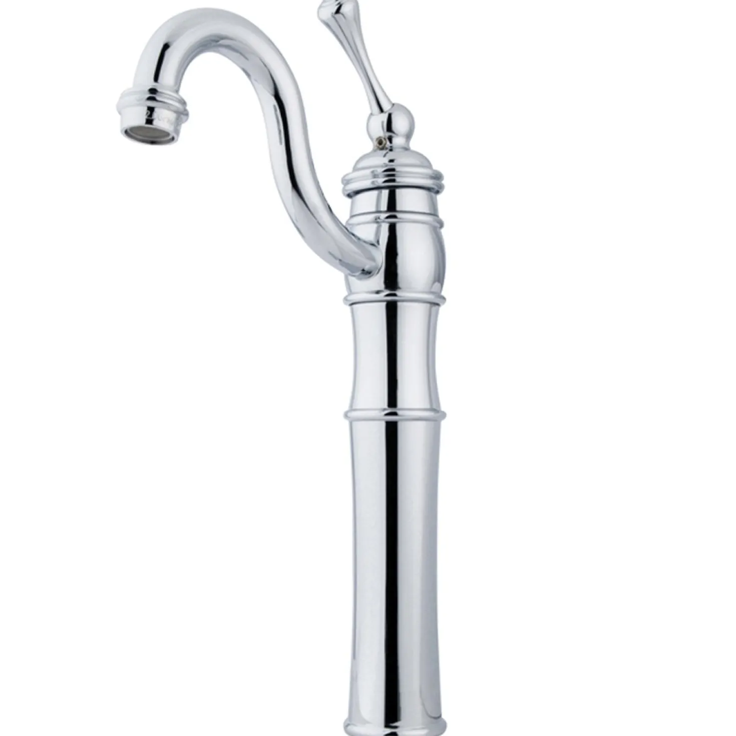 Kingston Brass Victorian Single Handle Vessel Sink Faucet with Optional Cover Plate in Polished Chrome
