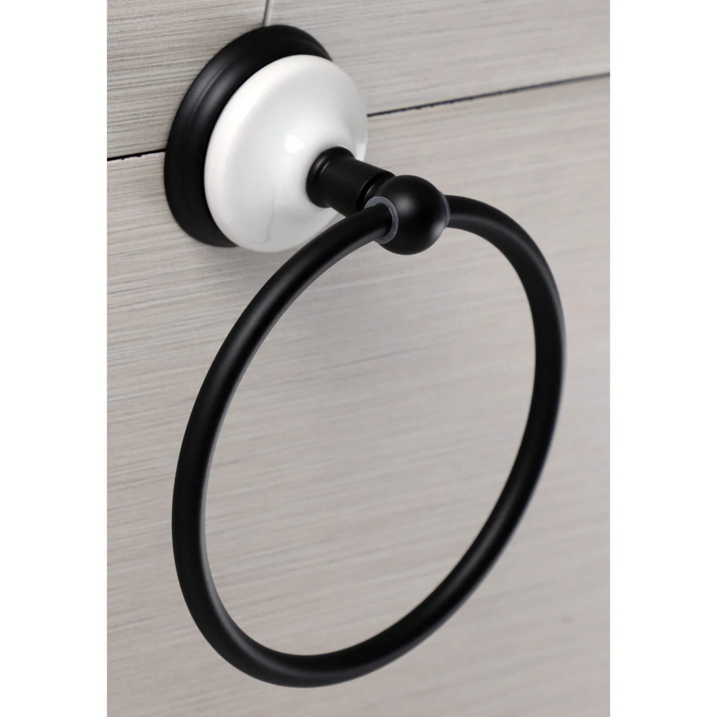 Kingston Brass Victorian Towel Ring in Matte Black