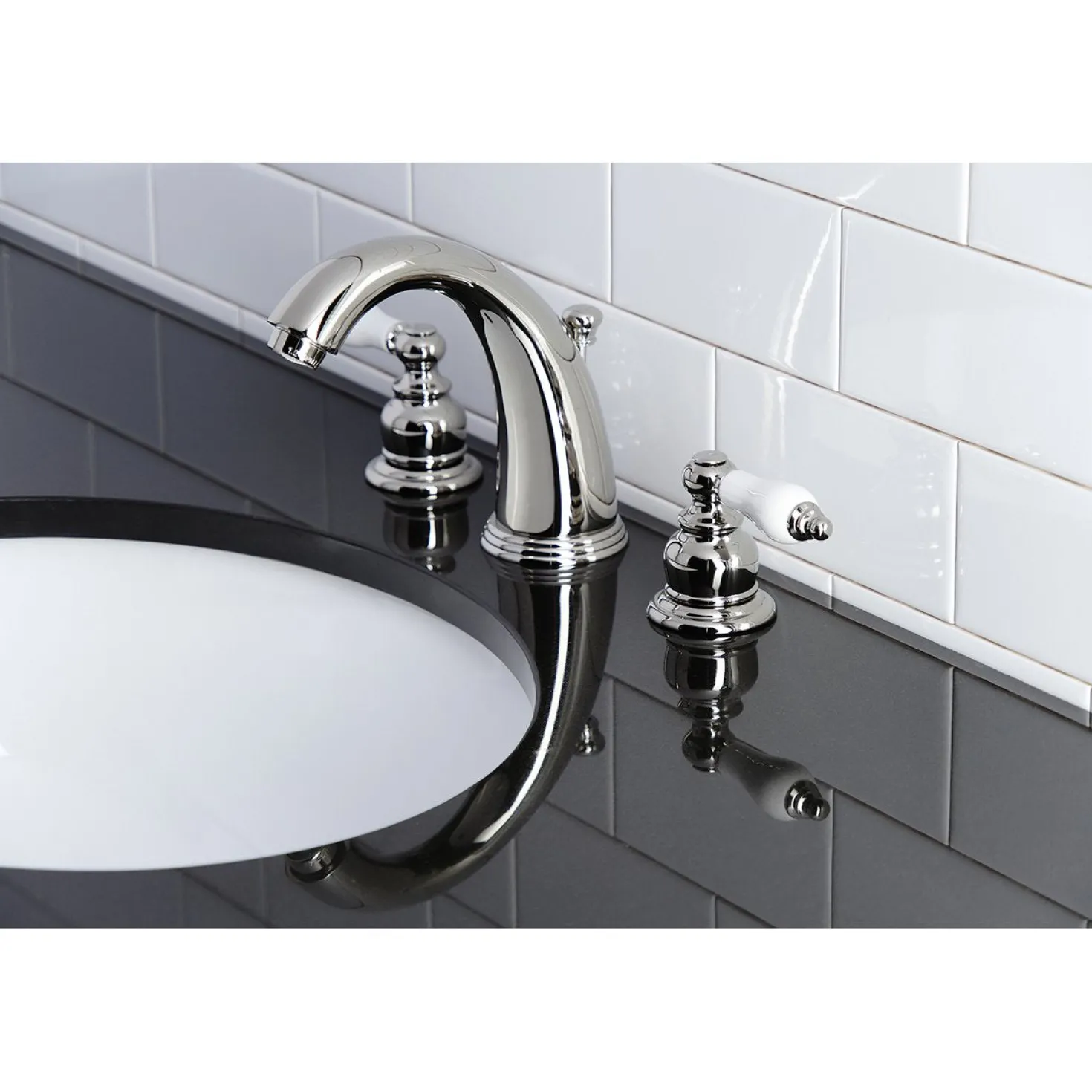 Kingston Brass Victorian Two-Handle 8-Inch Widespread Bathroom Faucet