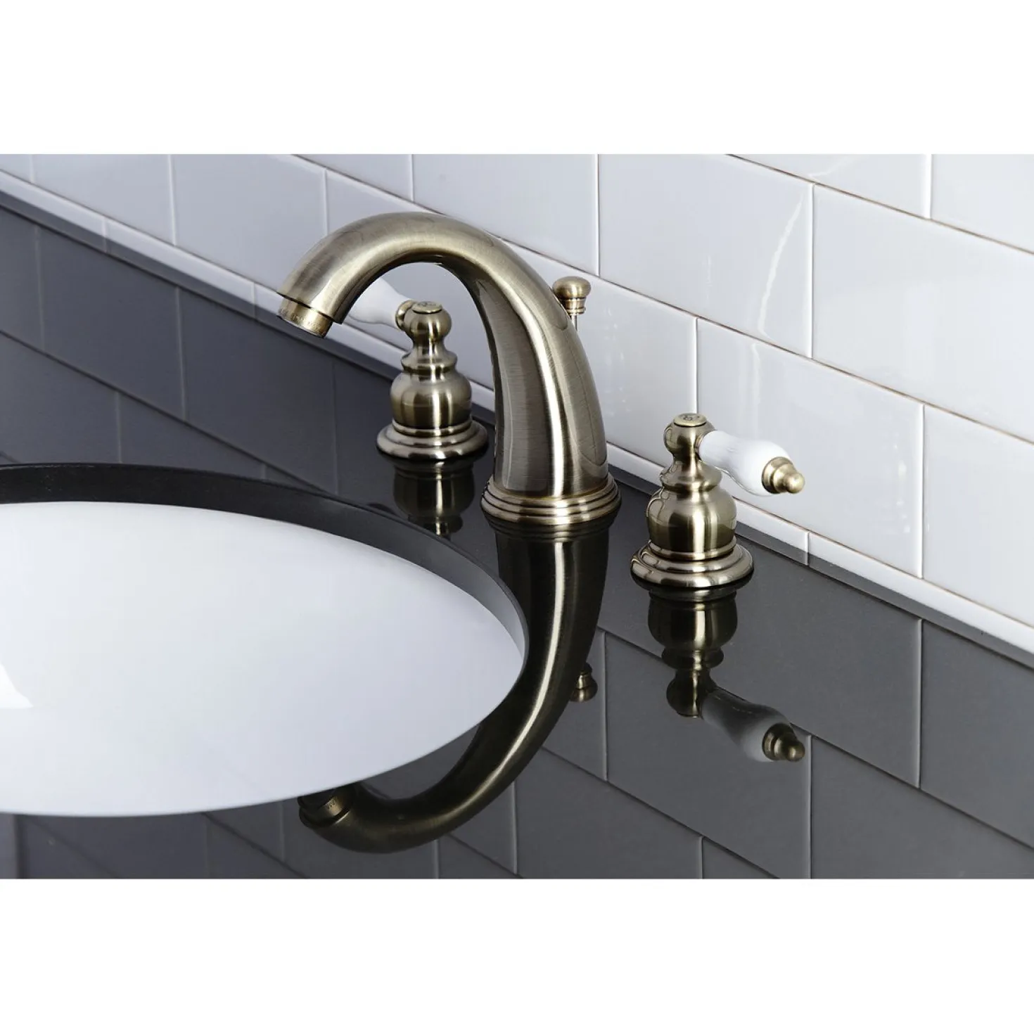 Kingston Brass Victorian Two-Handle 8-Inch Widespread Bathroom Faucet