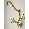 Kingston Brass Vintage 6" Adjustable Center Wall Mount Kitchen Faucet