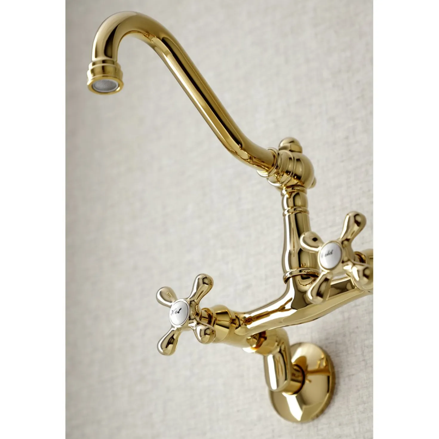 Kingston Brass Vintage 6" Adjustable Center Wall Mount Kitchen Faucet