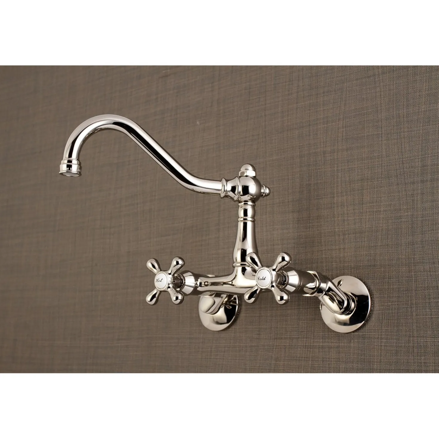Kingston Brass Vintage 6" Adjustable Center Wall Mount Kitchen Faucet