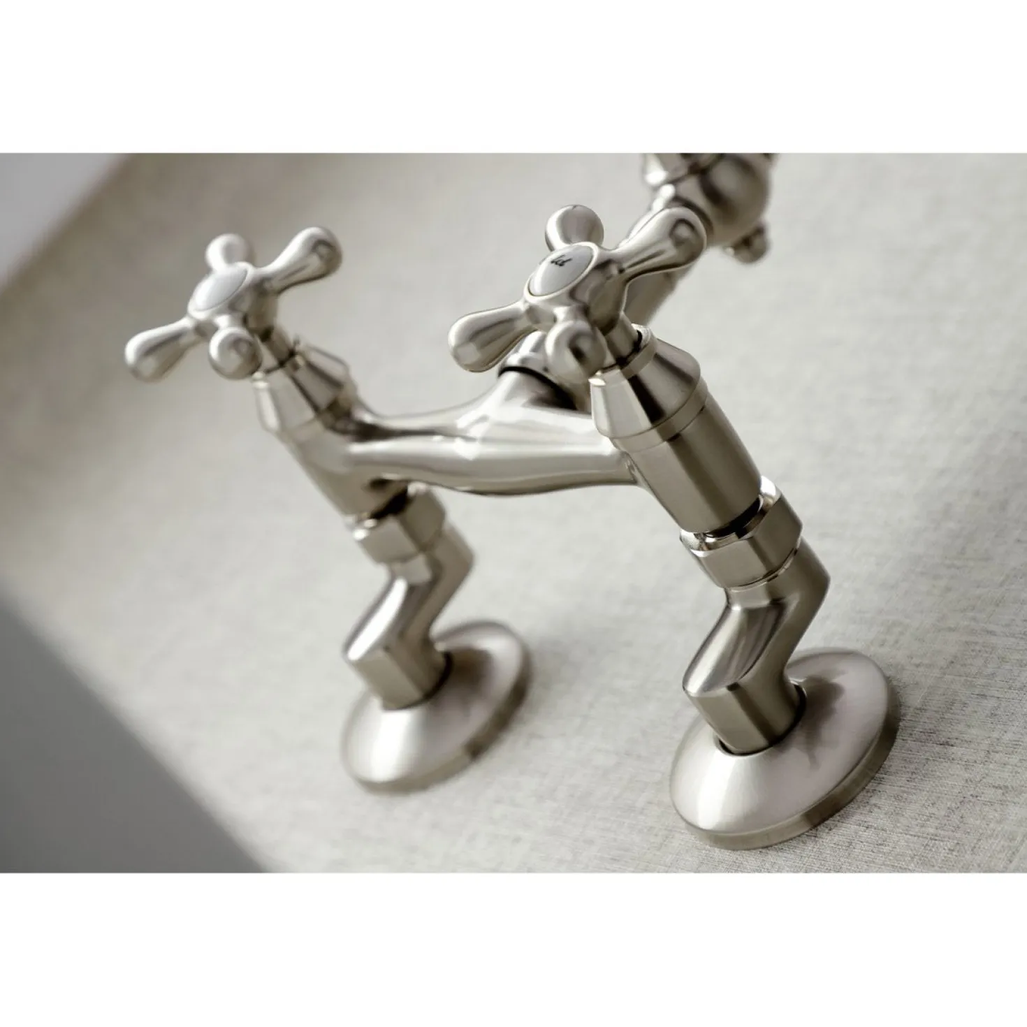 Kingston Brass Vintage 6" Adjustable Center Wall Mount Kitchen Faucet
