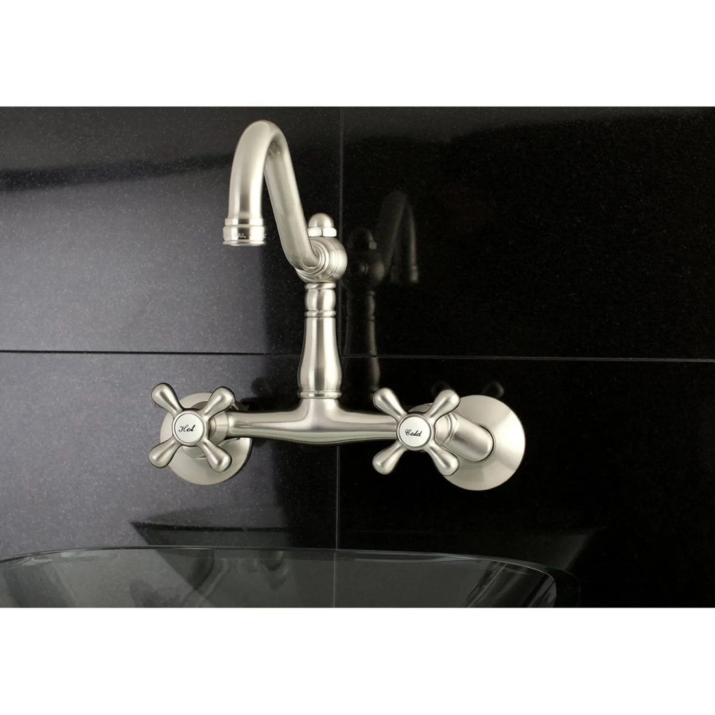 Kingston Brass Vintage 6" Adjustable Center Wall Mount Kitchen Faucet
