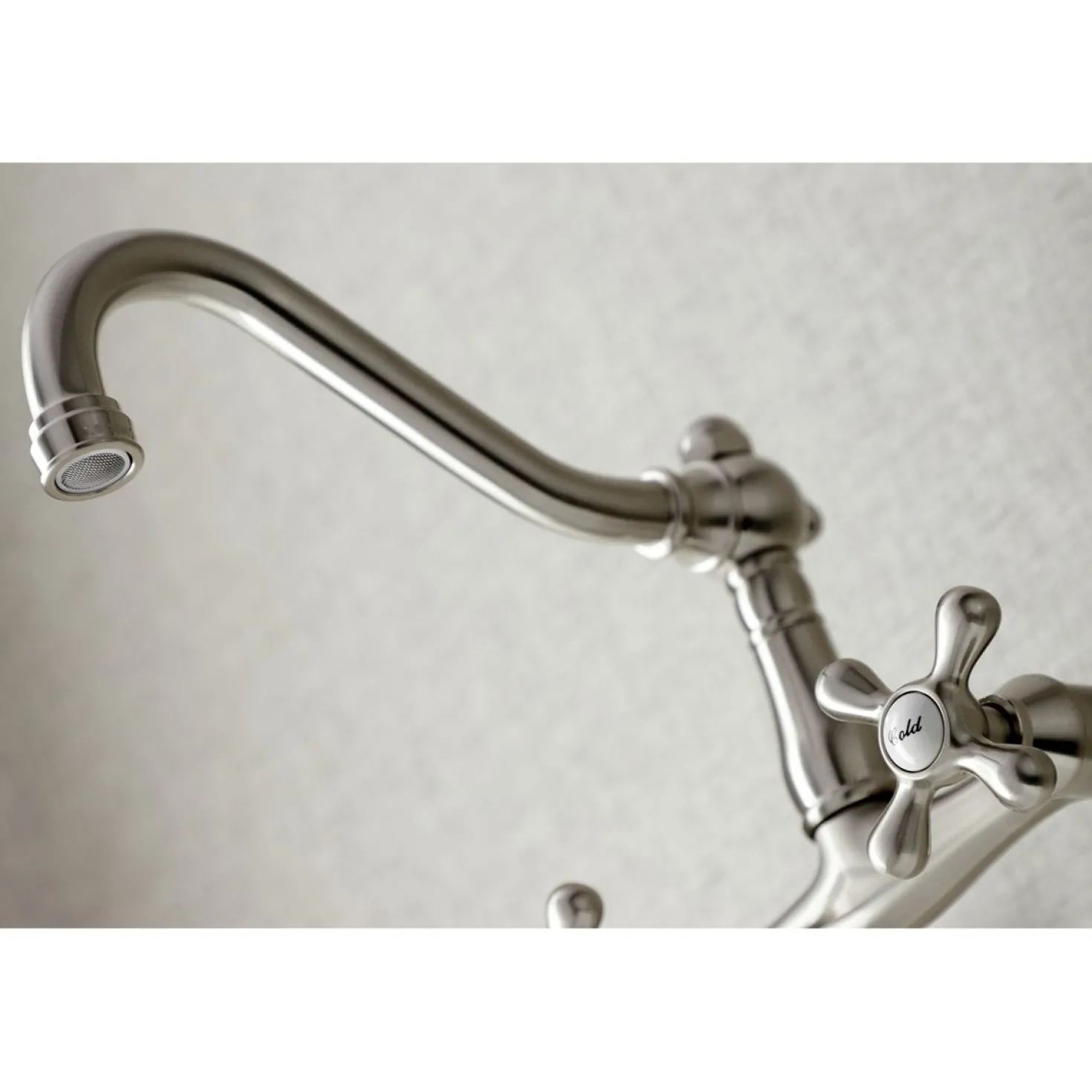 Kingston Brass Vintage 6" Adjustable Center Wall Mount Kitchen Faucet