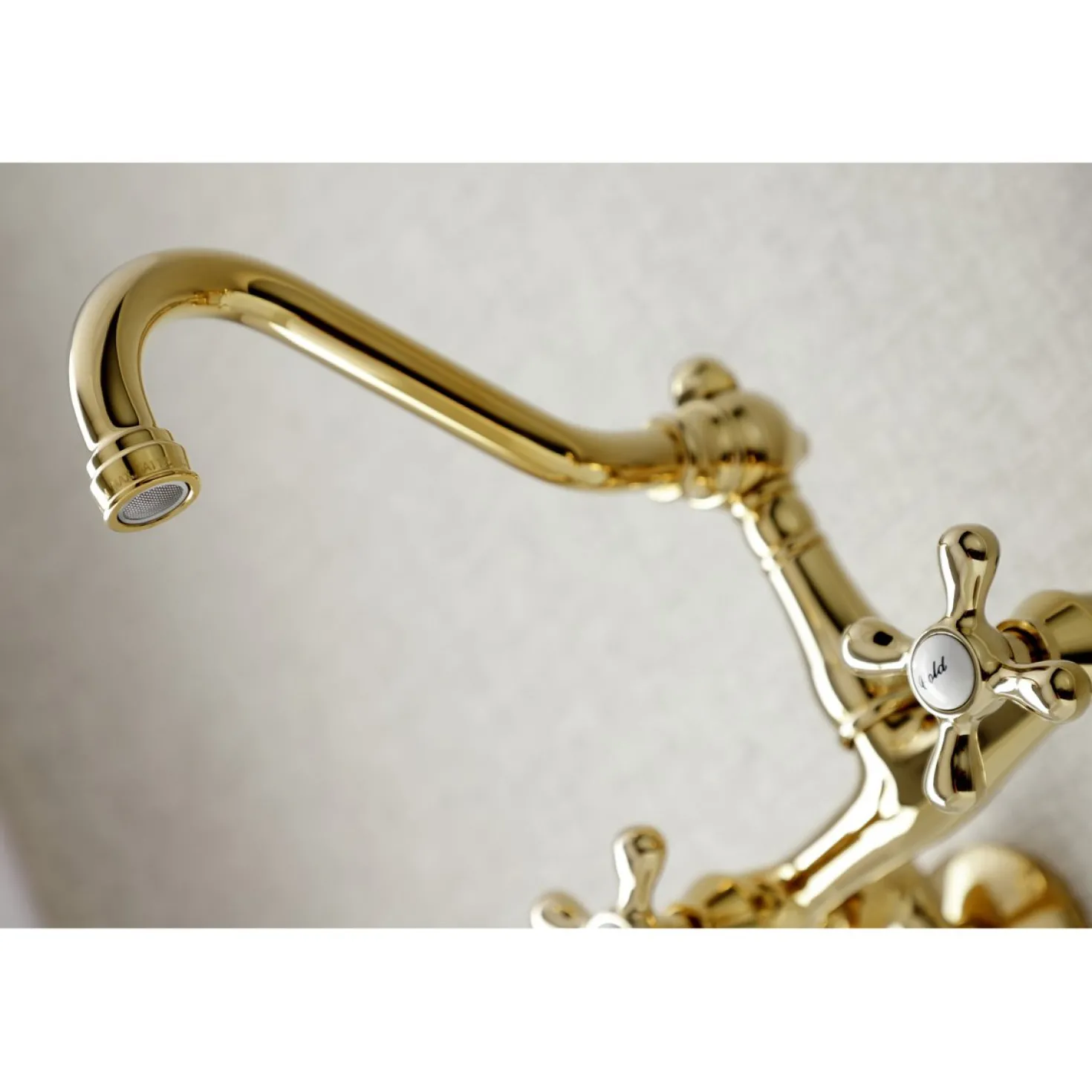 Kingston Brass Vintage 6" Adjustable Center Wall Mount Kitchen Faucet