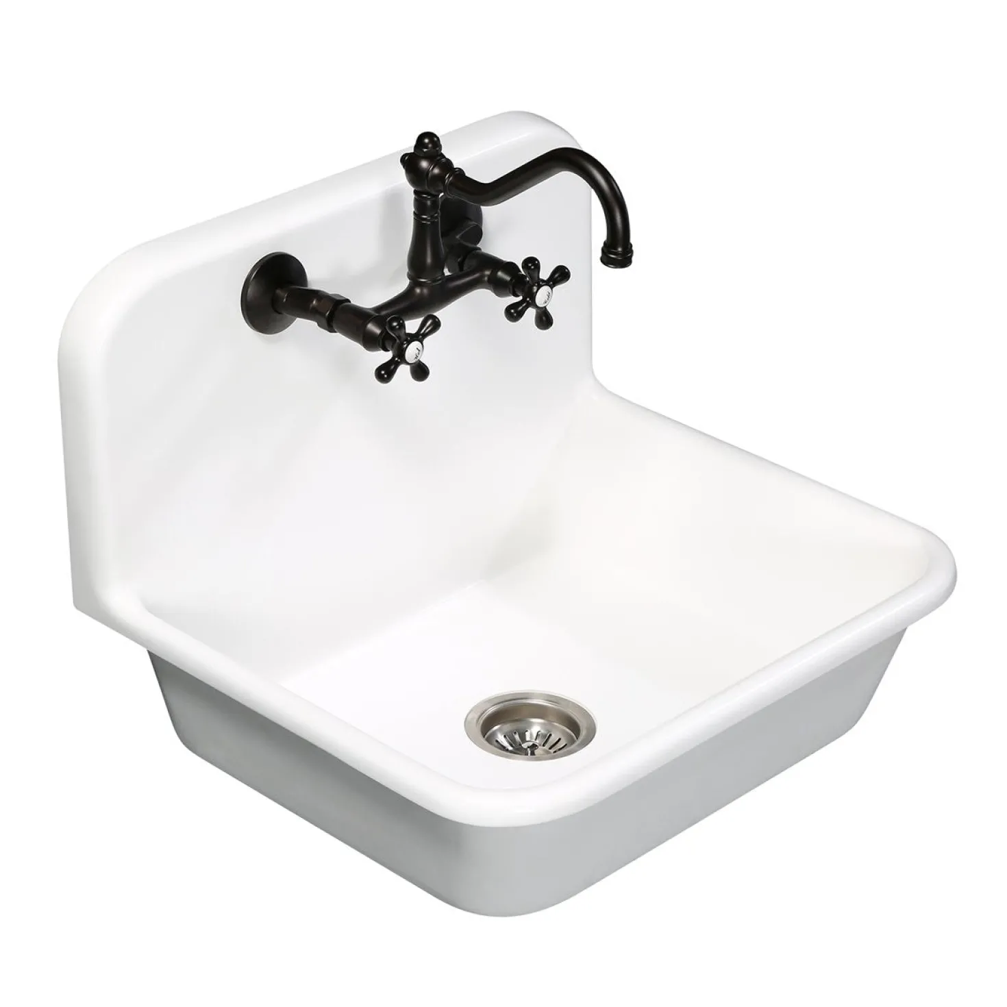 Kingston Brass Vintage 6" Adjustable Center Wall Mount Kitchen Faucet