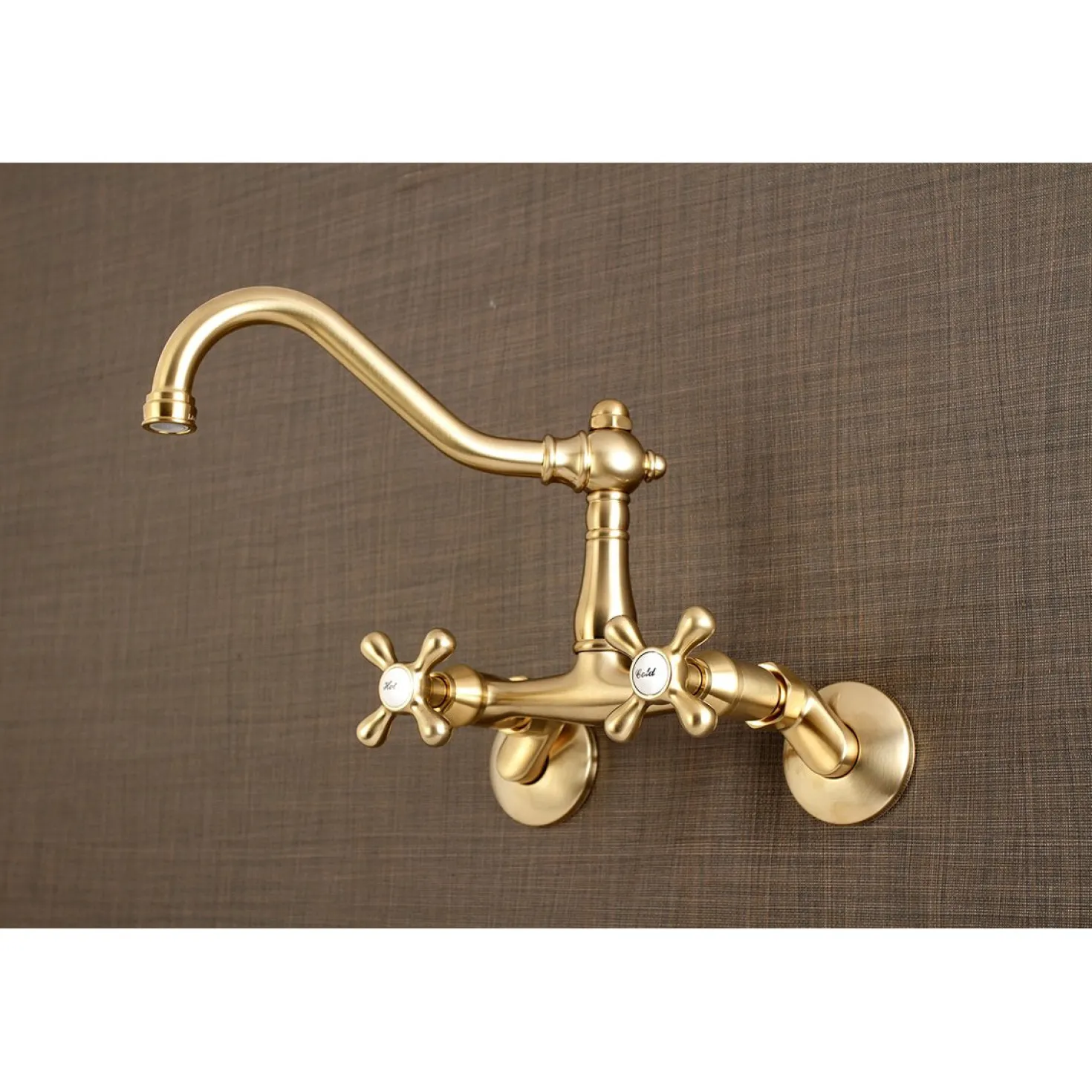 Kingston Brass Vintage 6" Adjustable Center Wall Mount Kitchen Faucet