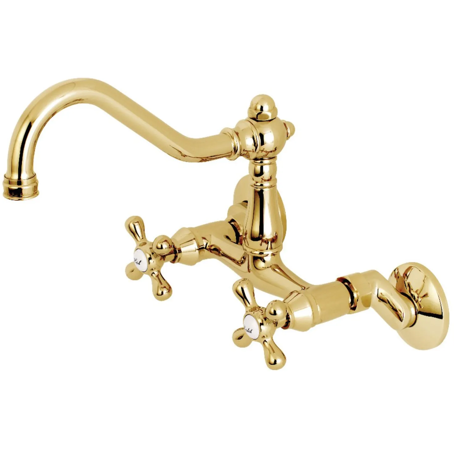 Kingston Brass Vintage 6" Adjustable Center Wall Mount Kitchen Faucet
