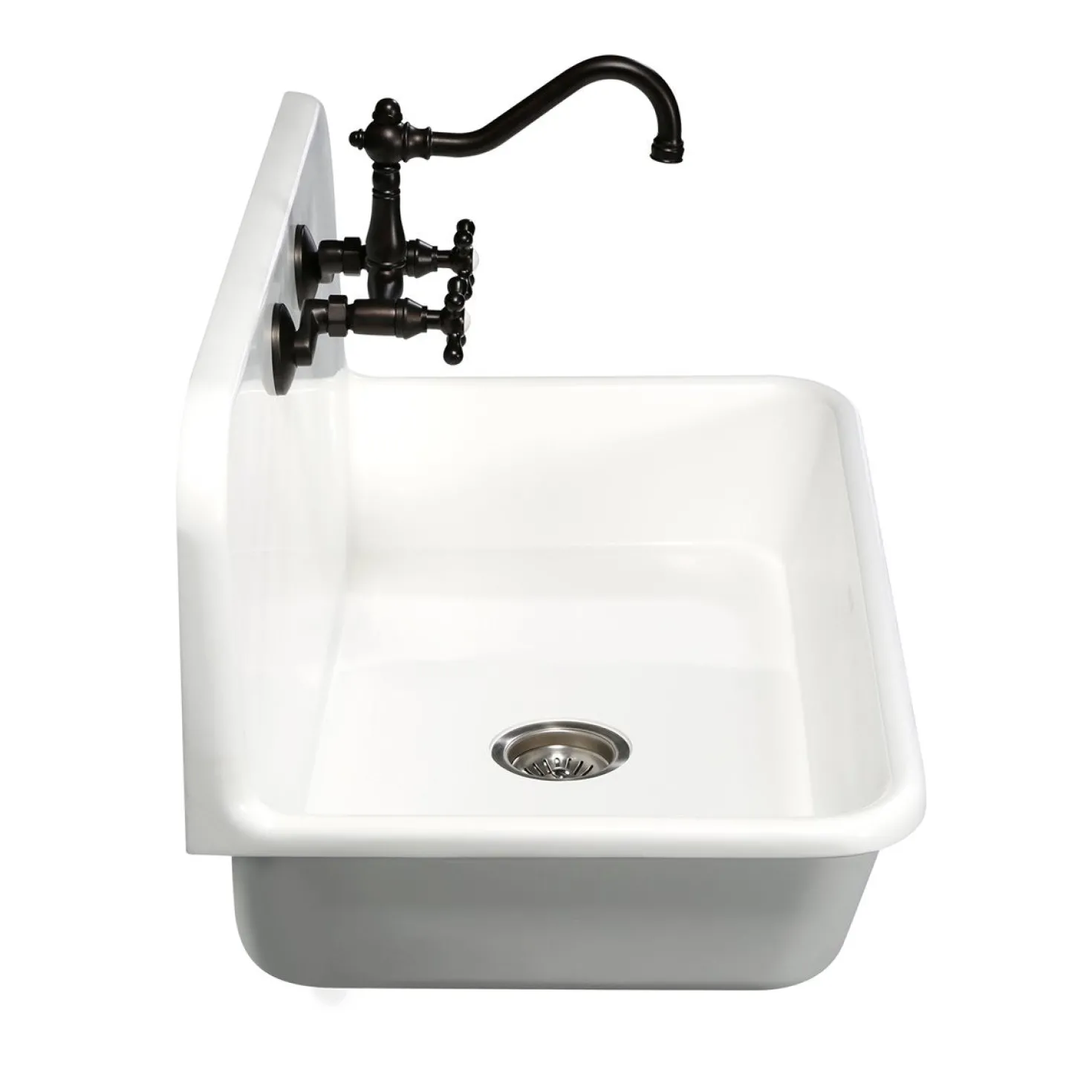 Kingston Brass Vintage 6" Adjustable Center Wall Mount Kitchen Faucet