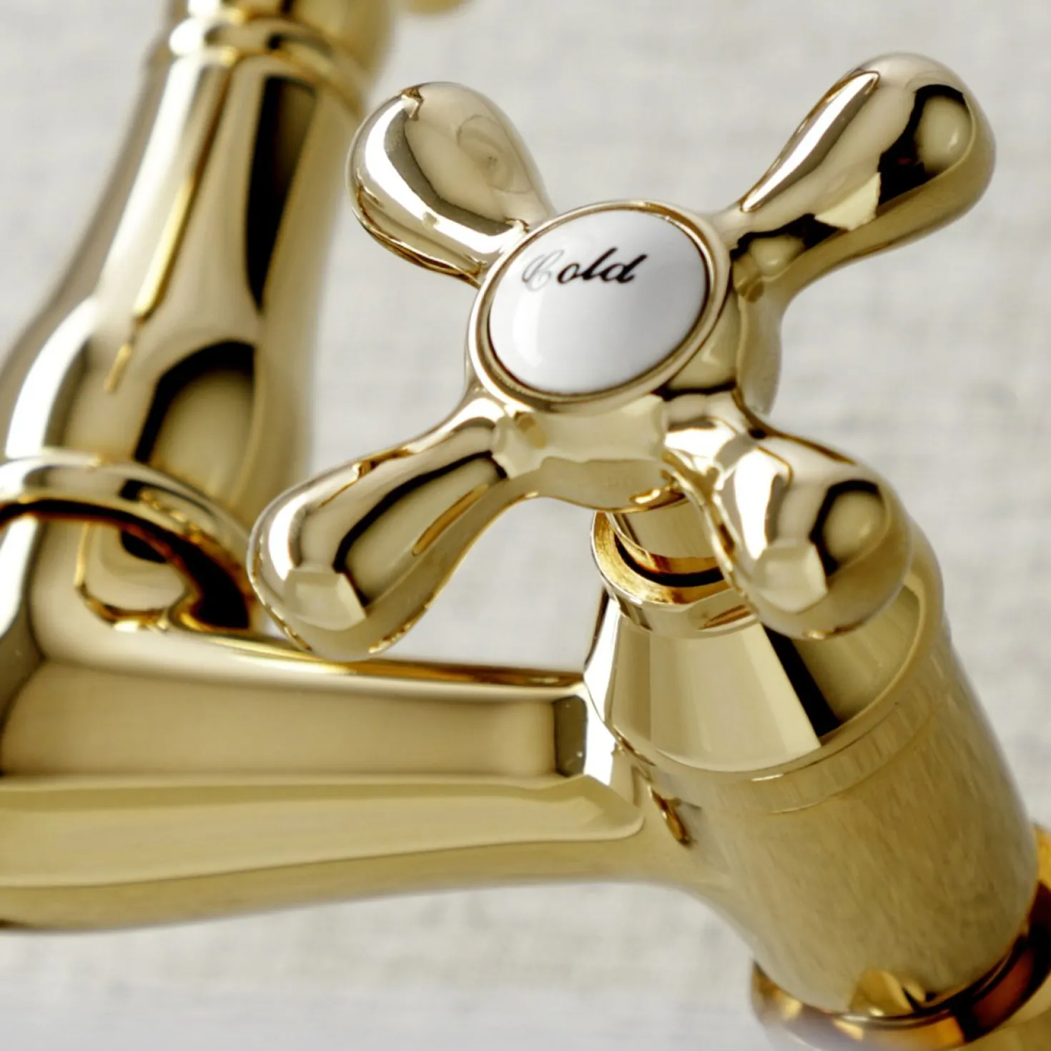 Kingston Brass Vintage 6" Adjustable Center Wall Mount Kitchen Faucet
