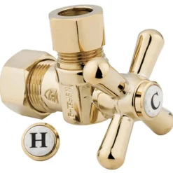 Kingston Brass Vintage Angle Stop with 5/8" OD Compression x 1/2" OD Compression