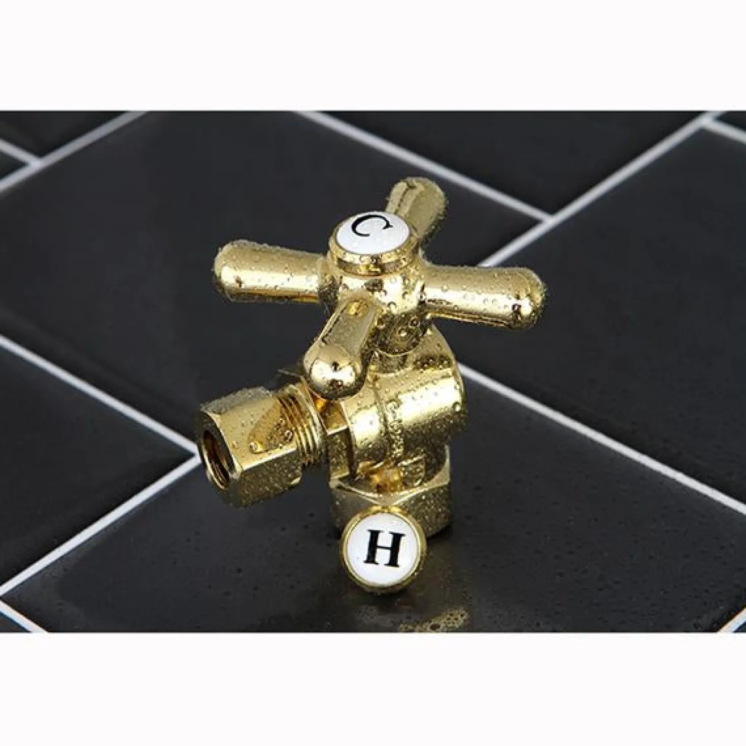 Kingston Brass Vintage Angle Stop with 3/8" IPS x 3/8" OD Compression