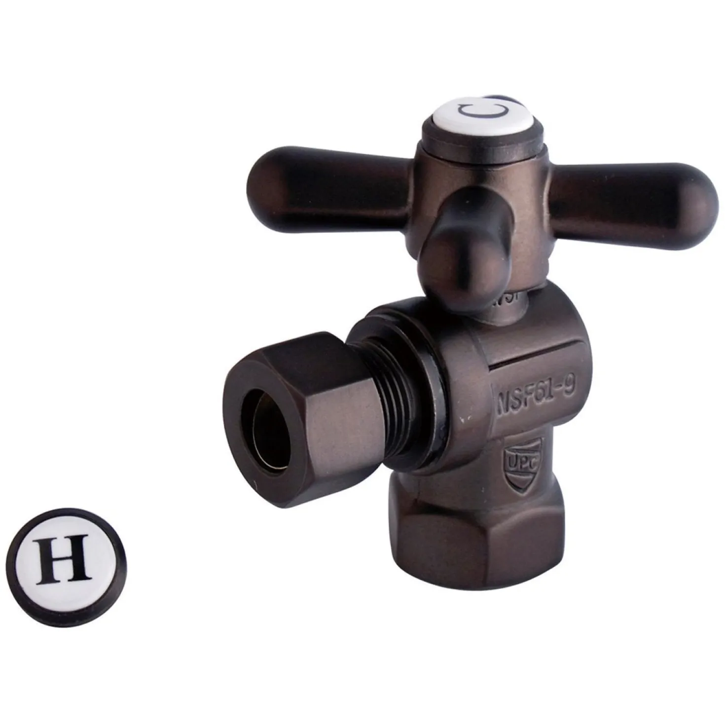 Kingston Brass Vintage Angle Stop with 3/8" IPS x 3/8" OD Compression