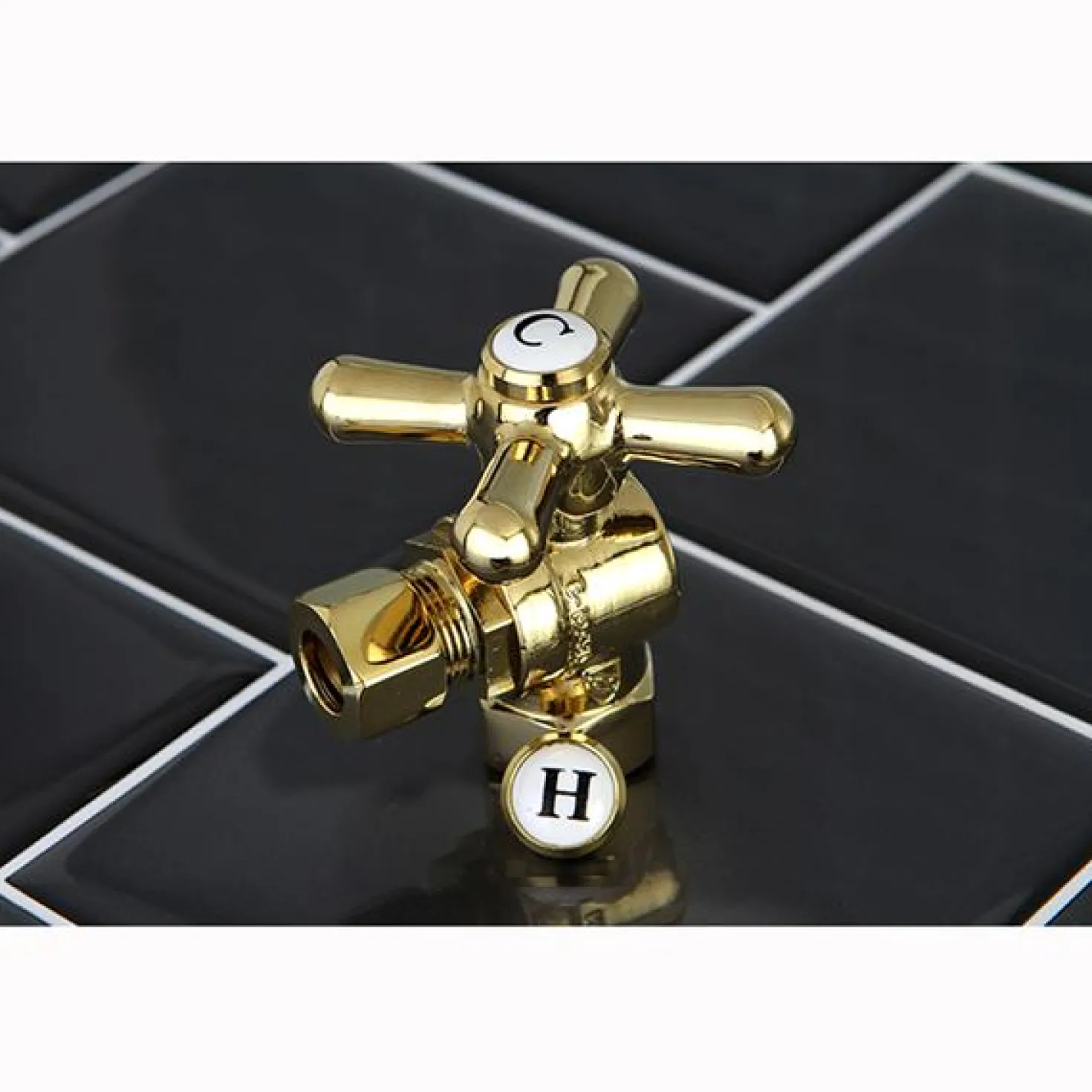 Kingston Brass Vintage Angle Stop with 3/8" IPS x 3/8" OD Compression