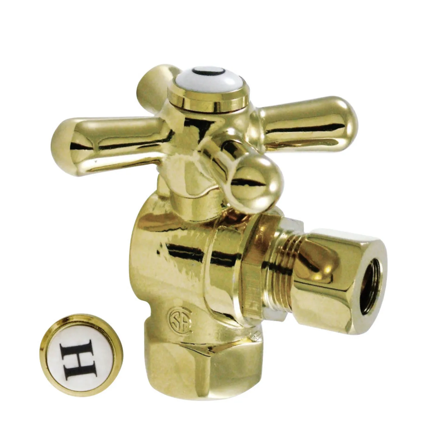 Kingston Brass Vintage Angle Stop with 3/8" IPS x 3/8" OD Compression