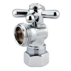 Kingston Brass Vintage Angle Stop with 5/8" OD Compression x 3/4" Hose Thread in Polished Chrome
