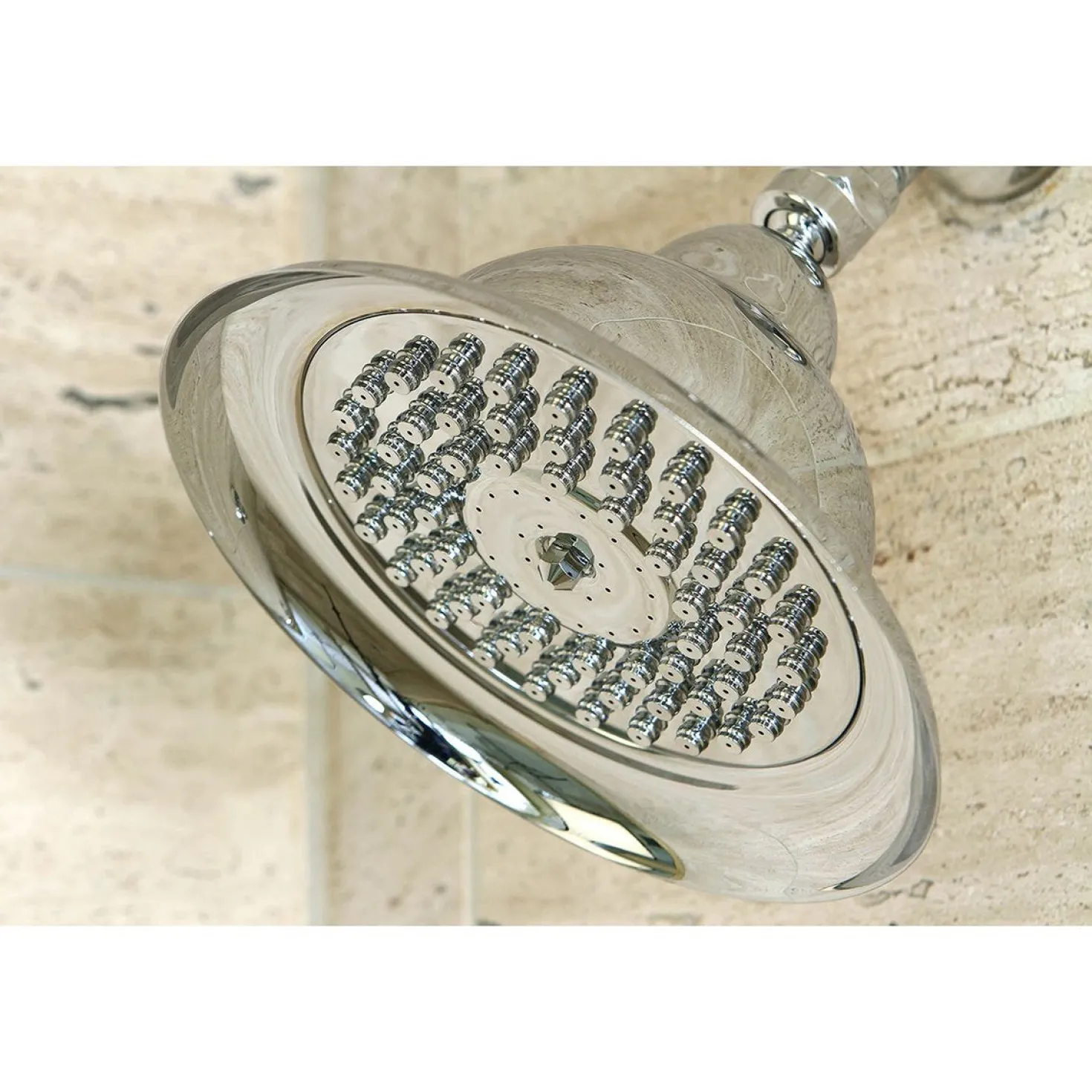 Kingston Brass Vintage 6" Bell-Shaped Brass Shower Head in Polished Chrome
