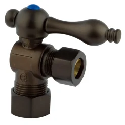 Kingston Brass Vintage CC54405 5/8" O.D. Compression, 1/2" O.D. Compression Angle Shut-off Valve in Oil Rubbed Bronze