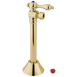 Kingston Brass Vintage CC83202 1/2" Sweat, 3/8" O.D. Compression Angle Shut-off Valve with 5" Extension in Polished Brass Vintage