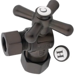 Kingston Brass Vintage CC54405X 5/8" O.D. Compression, 1/2" O.D. Compression Angle Shut-off Valve in Oil Rubbed Bronze