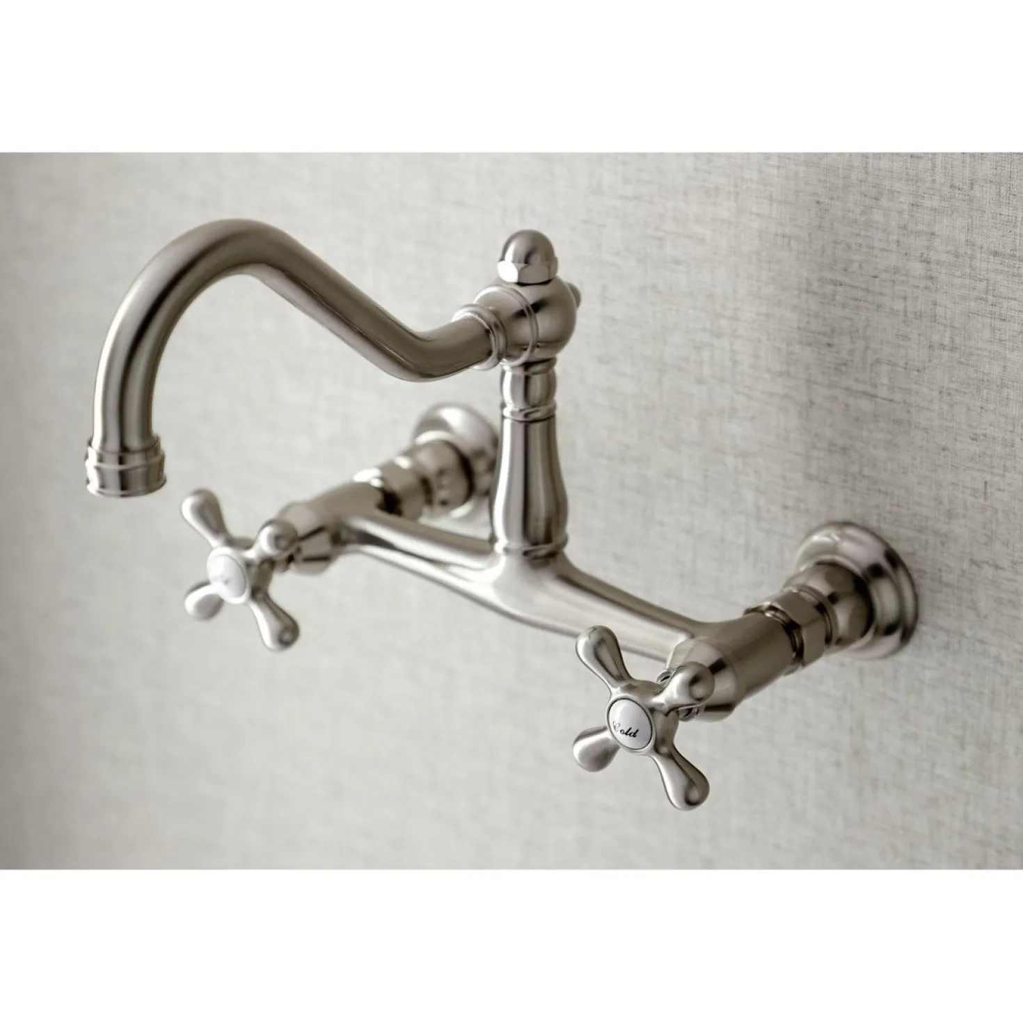 Kingston Brass Vintage 8" Center Wall Mount Bathroom Faucet