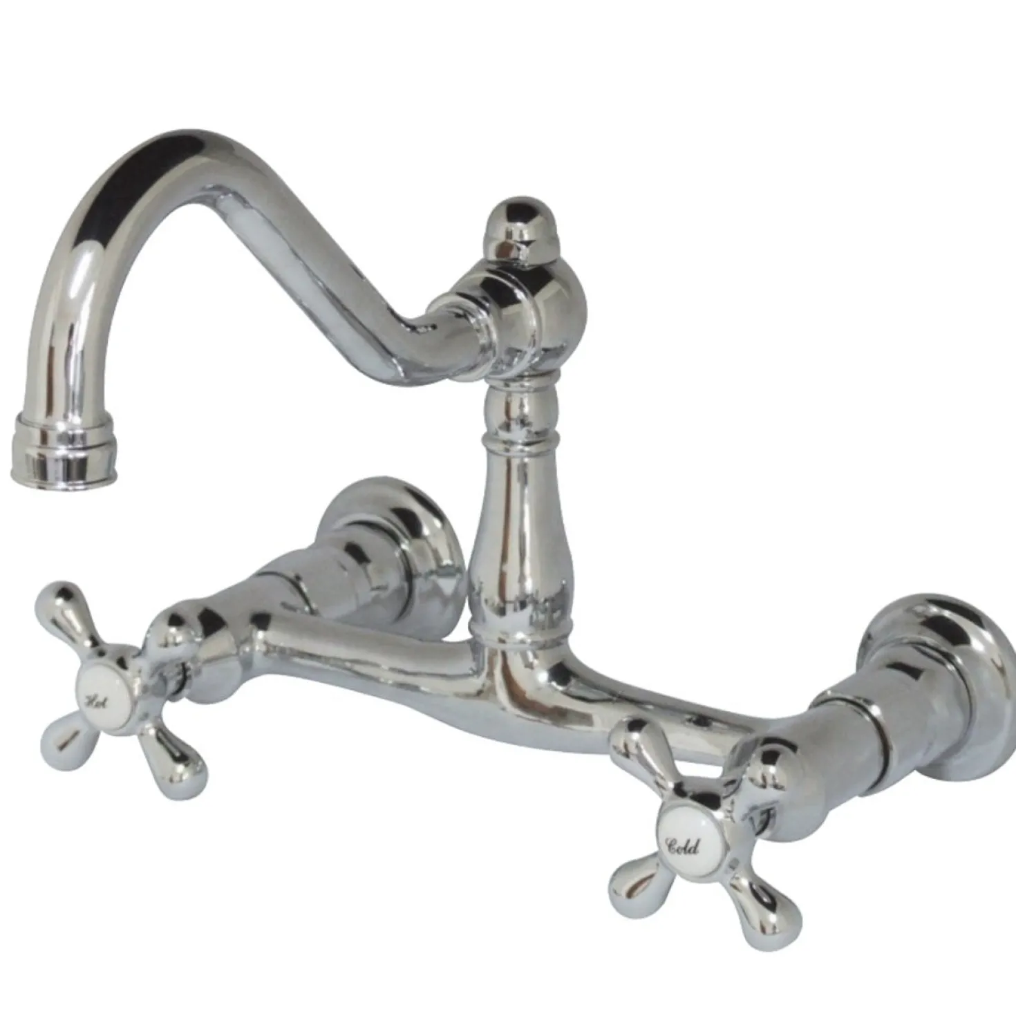 Kingston Brass Vintage 8" Center Wall Mount Bathroom Faucet