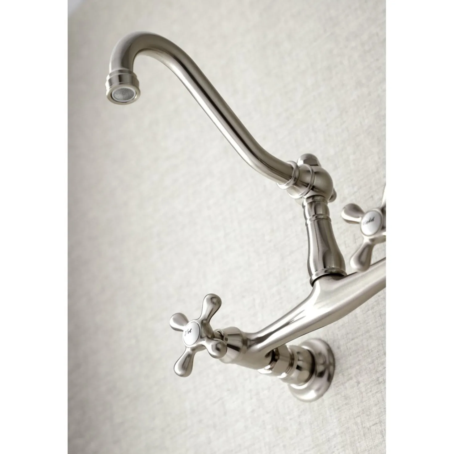 Kingston Brass Vintage 8" Center Wall Mount Bathroom Faucet