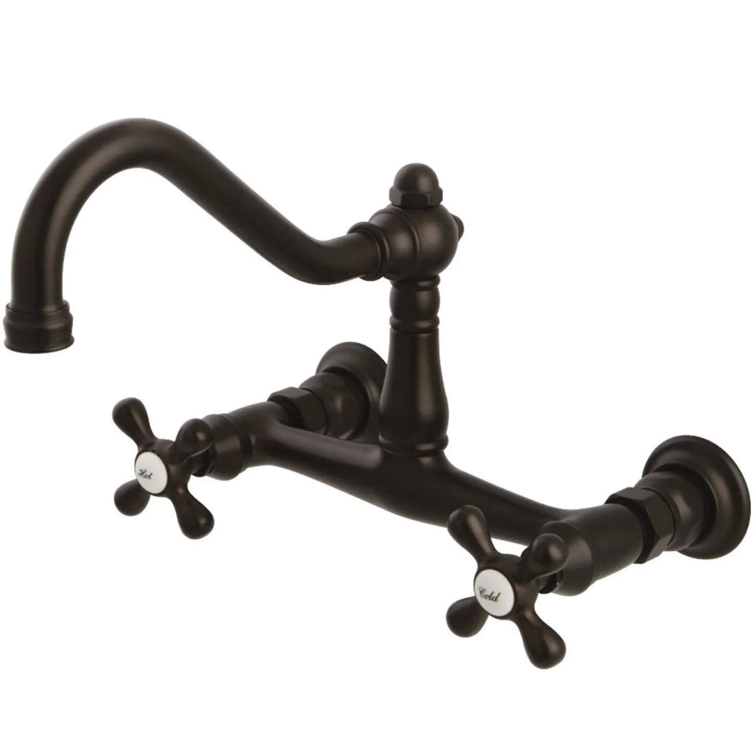 Kingston Brass Vintage 8" Center Wall Mount Bathroom Faucet