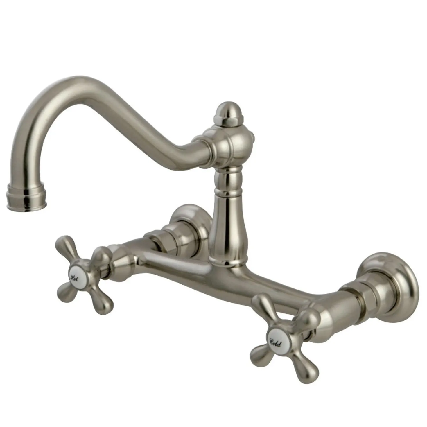 Kingston Brass Vintage 8" Center Wall Mount Bathroom Faucet