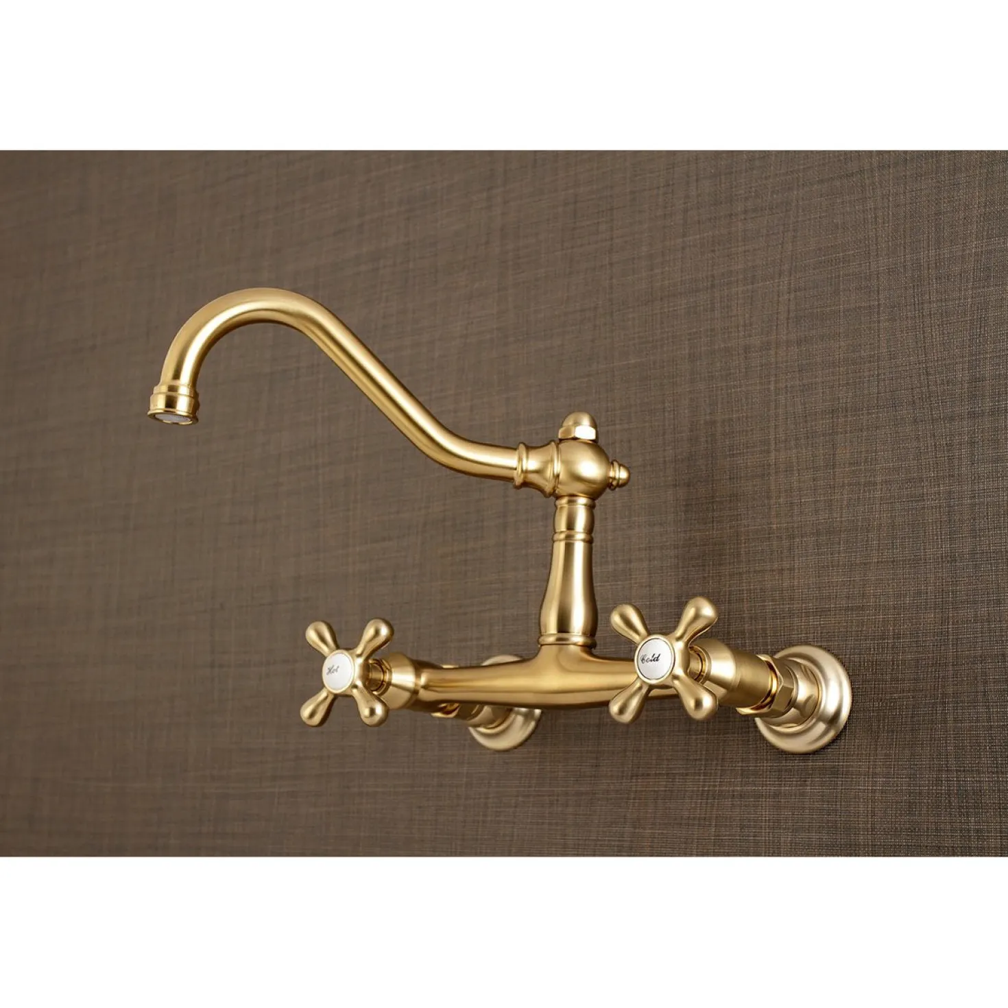 Kingston Brass Vintage 8" Center Wall Mount Bathroom Faucet