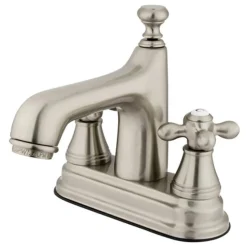 Kingston Brass Vintage 4" Centerset Two Handle Lavatory Faucet with Brass Pop-up