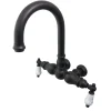 Kingston Brass Vintage 3-3/8" Centers Clawfoot Wall Mount Tub Filler
