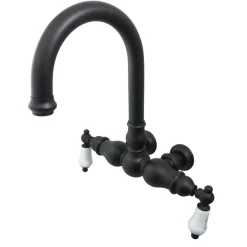 Kingston Brass Vintage 3-3/8" Centers Clawfoot Wall Mount Tub Filler