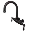 Kingston Brass Vintage 3-3/8" Centers Wall Mount Clawfoot Tub Filler