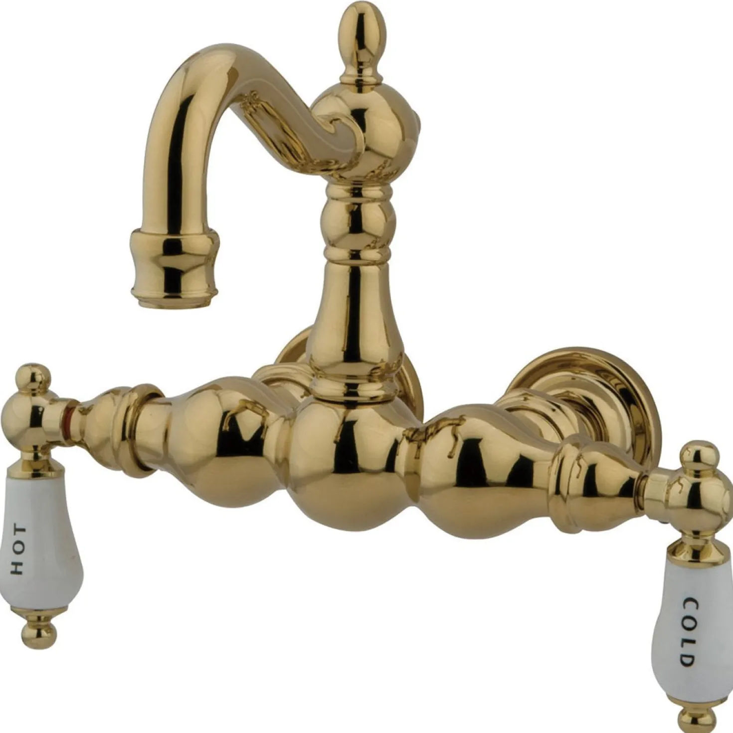 Kingston Brass Vintage 3-3/8" Classic Wall Mount Clawfoot Tub Filler
