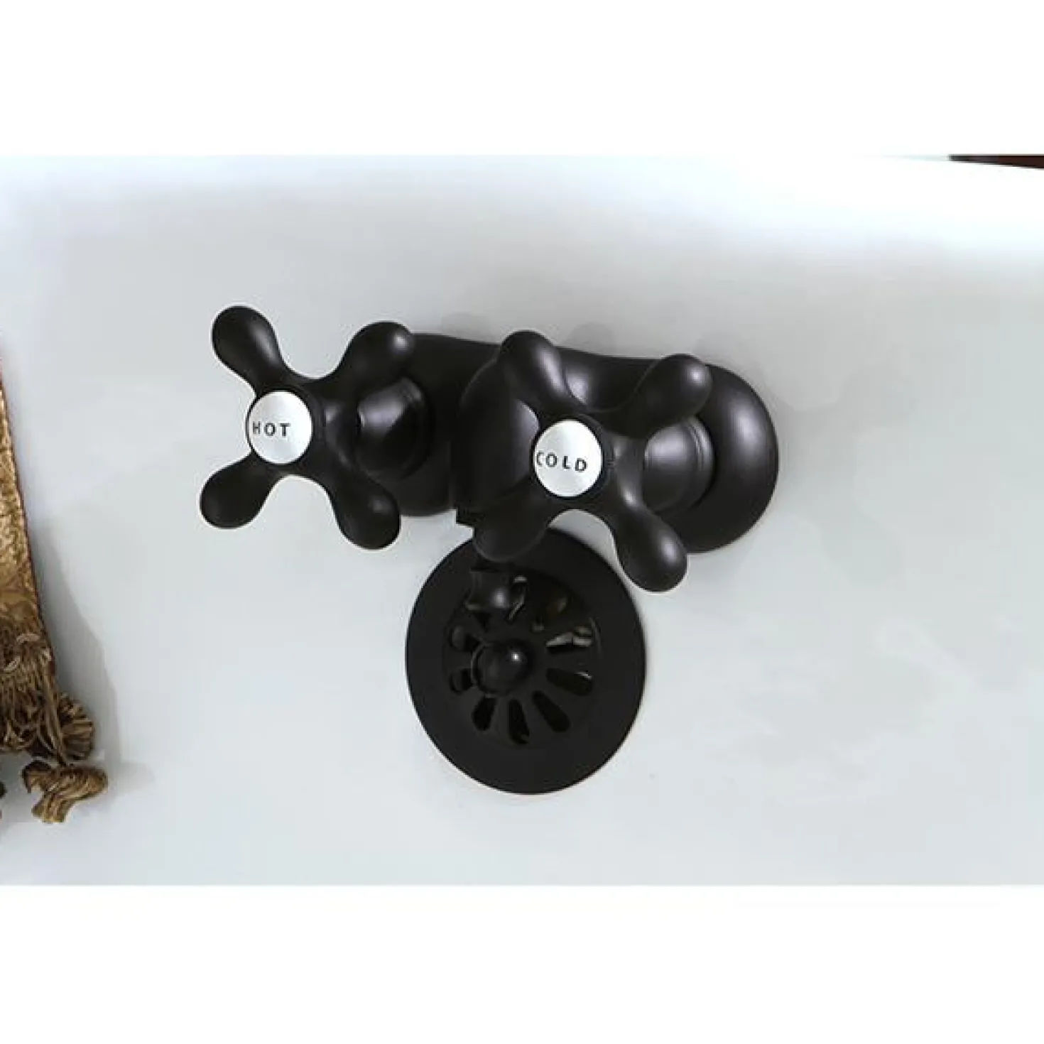 Kingston Brass Vintage 3-3/8" Classic Wall Mount Clawfoot Tub Filler
