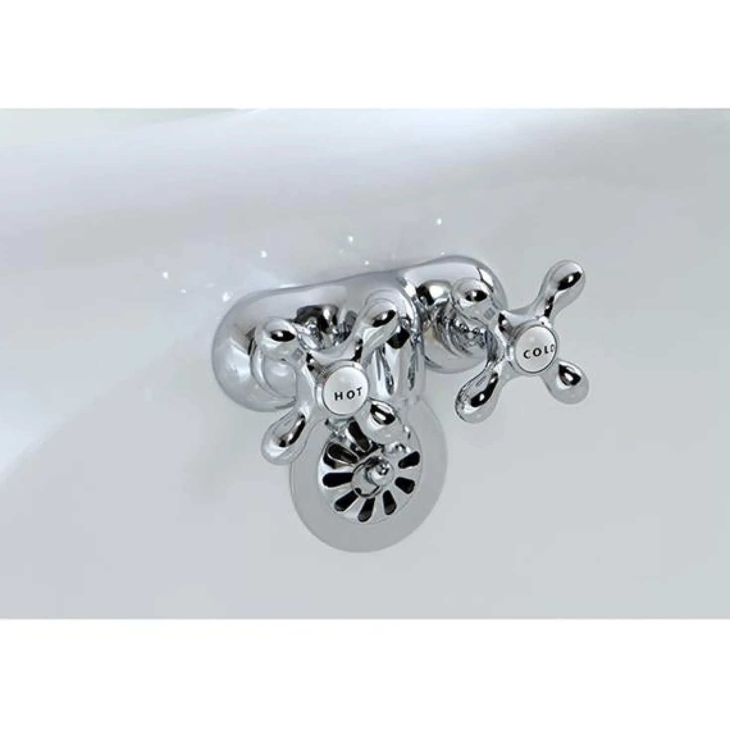 Kingston Brass Vintage 3-3/8" Classic Wall Mount Clawfoot Tub Filler