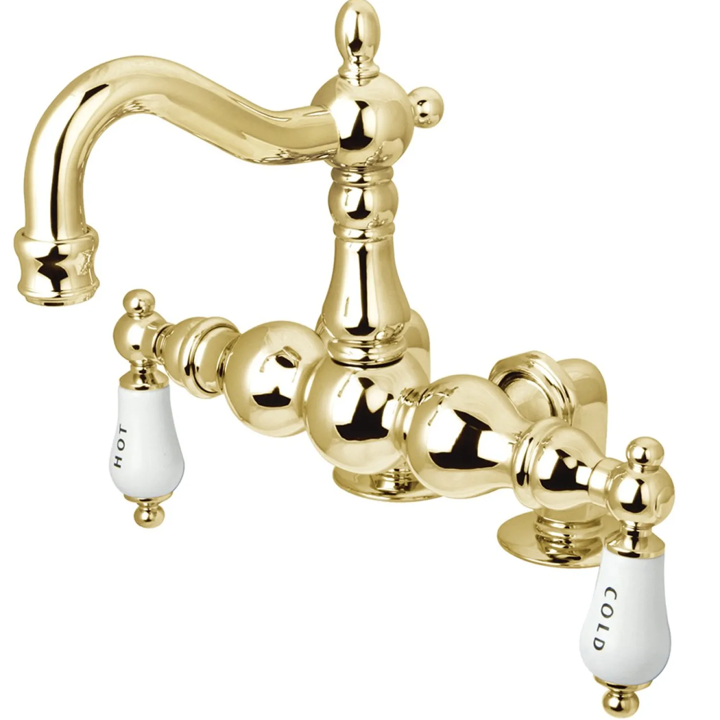 Kingston Brass Vintage 3-3/8" Classic Deck Mount Clawfoot Tub Filler Faucet