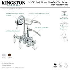 Kingston Brass Vintage Clawfoot Tub Faucet with Hand Shower