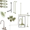 Kingston Brass Vintage Clawfoot Tub Package with High Rise Goose Neck and 62" Shower Riser