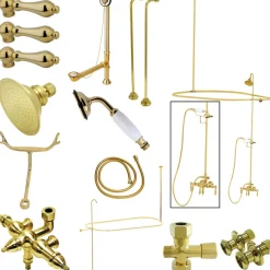 Kingston Brass Vintage Clawfoot Tub Package with 22
