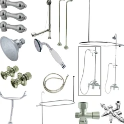 Kingston Brass Vintage Clawfoot Tub Package with 22